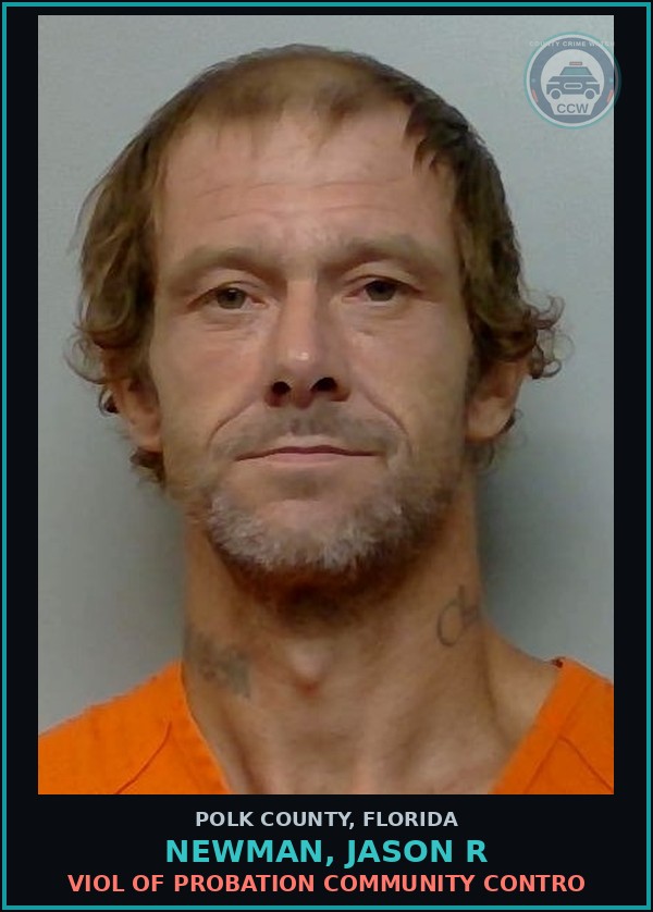 Booking mugshot of NEWMAN, JASON R in Polk County