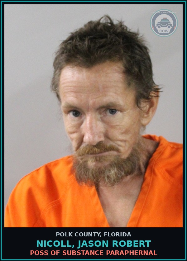Booking mugshot of NICOLL, JASON ROBERT in Polk County