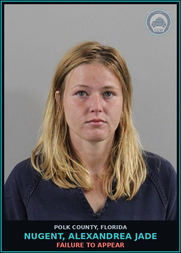 Booking mugshot of NUGENT, ALEXANDREA JADE in Polk County