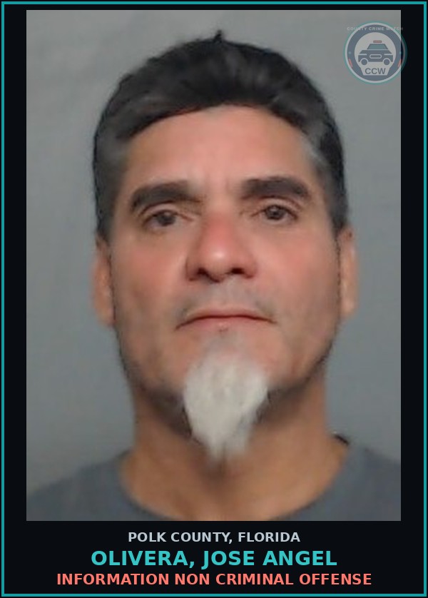 Booking mugshot of OLIVERA, JOSE ANGEL in Polk County