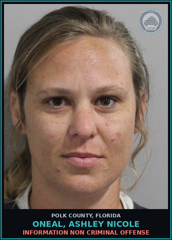 Booking mugshot of ONEAL, ASHLEY NICOLE in Polk County