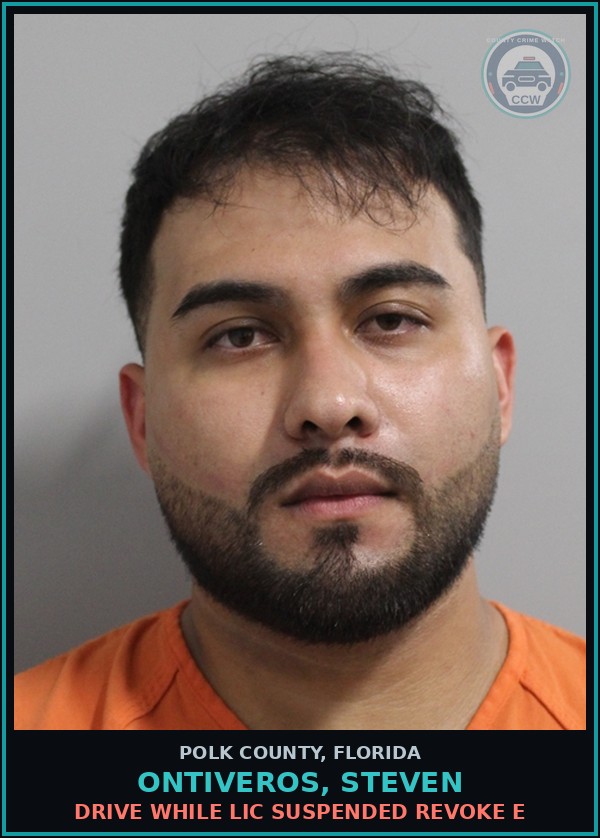 Booking mugshot of ONTIVEROS, STEVEN in Polk County