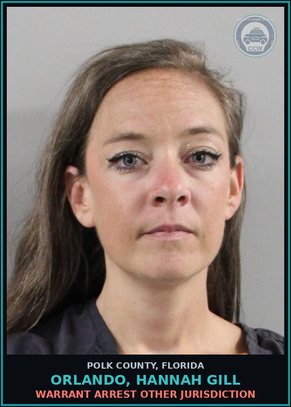 Booking mugshot of ORLANDO, HANNAH GILL in Polk County