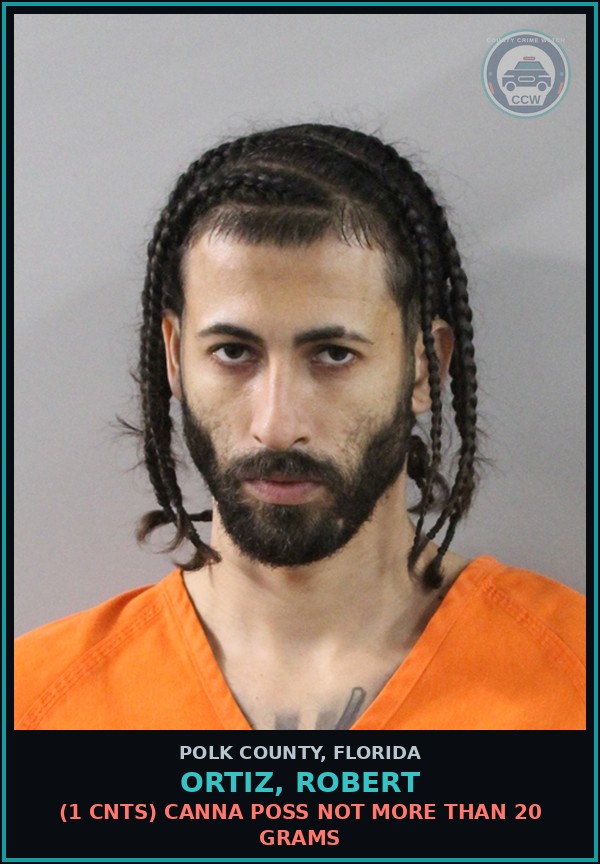Booking mugshot of ORTIZ, ROBERT in Polk County