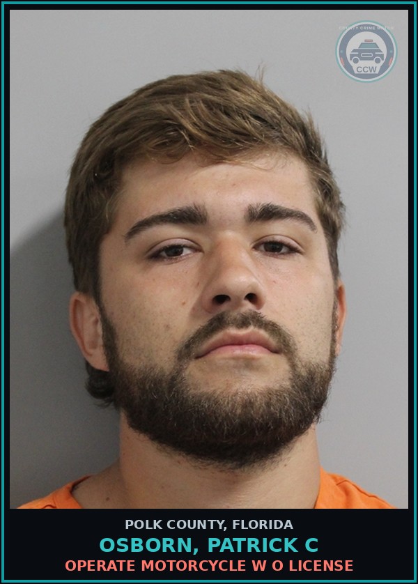 Booking mugshot of OSBORN, PATRICK C in Polk County