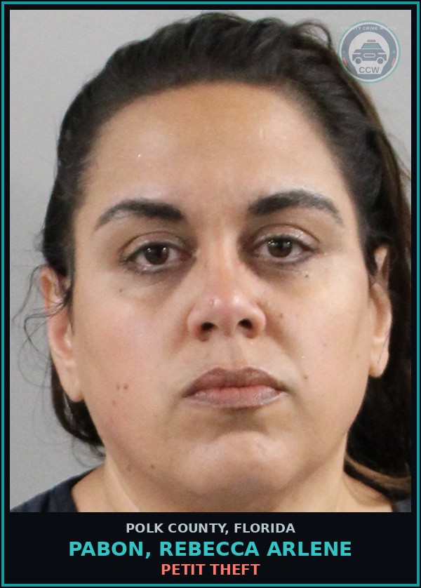 Booking mugshot of PABON, REBECCA ARLENE in Polk County