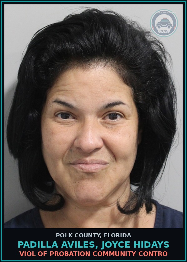 Booking mugshot of PADILLA AVILES, JOYCE HIDAYS in Polk County