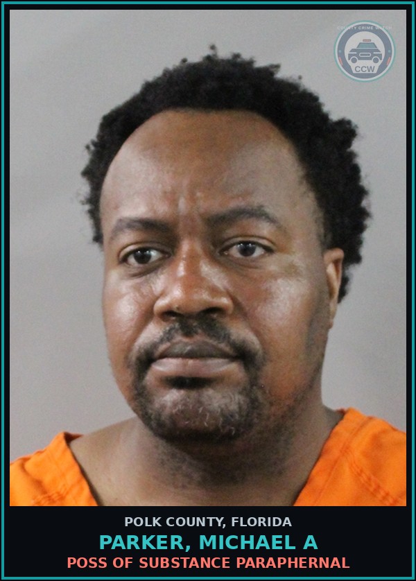 Booking mugshot of PARKER, MICHAEL A in Polk County