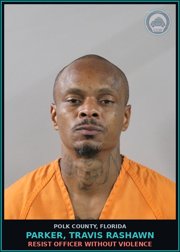 Booking mugshot of PARKER, TRAVIS RASHAWN in Polk County