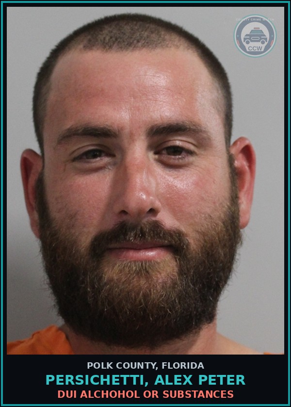 Booking mugshot of PERSICHETTI, ALEX PETER in Polk County