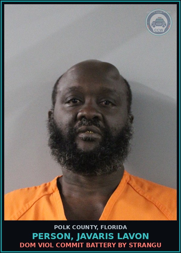 Booking mugshot of PERSON, JAVARIS LAVON in Polk County