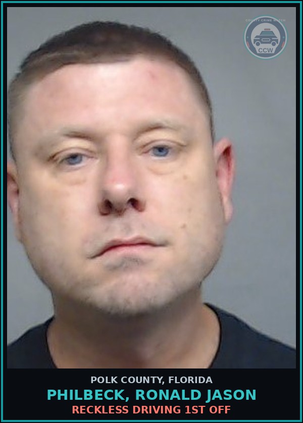 Booking mugshot of PHILBECK, RONALD JASON in Polk County