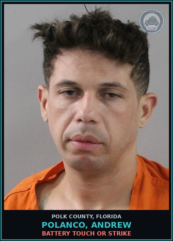 Booking mugshot of POLANCO, ANDREW in Polk County