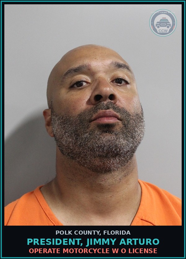 Booking mugshot of PRESIDENT, JIMMY ARTURO in Polk County