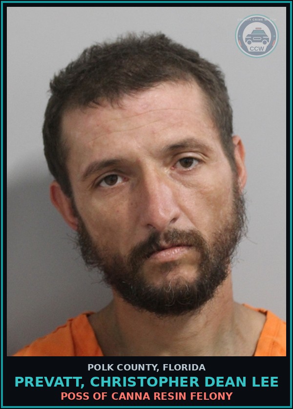 Booking mugshot of PREVATT, CHRISTOPHER DEAN LEE in Polk County