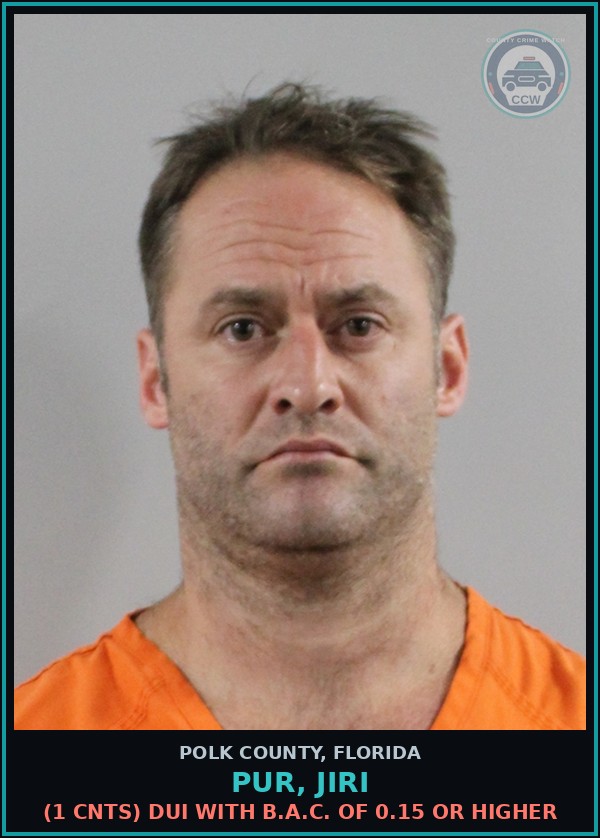 Booking mugshot of PUR, JIRI in Polk County