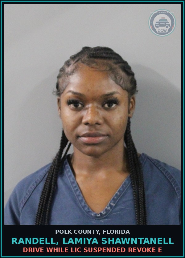 Booking mugshot of RANDELL, LAMIYA SHAWNTANELL in Polk County