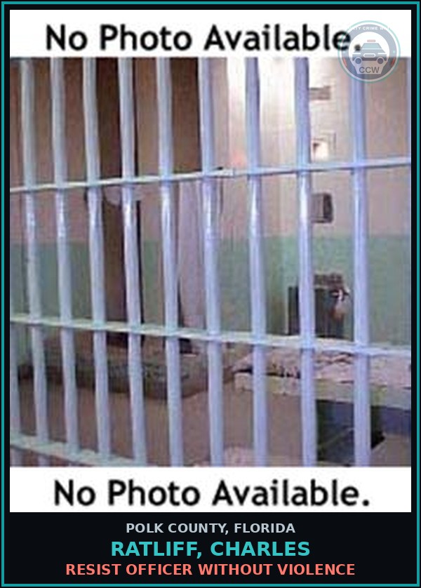 Booking mugshot of RATLIFF, CHARLES in Polk County