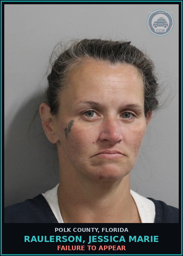 Booking mugshot of RAULERSON, JESSICA MARIE in Polk County