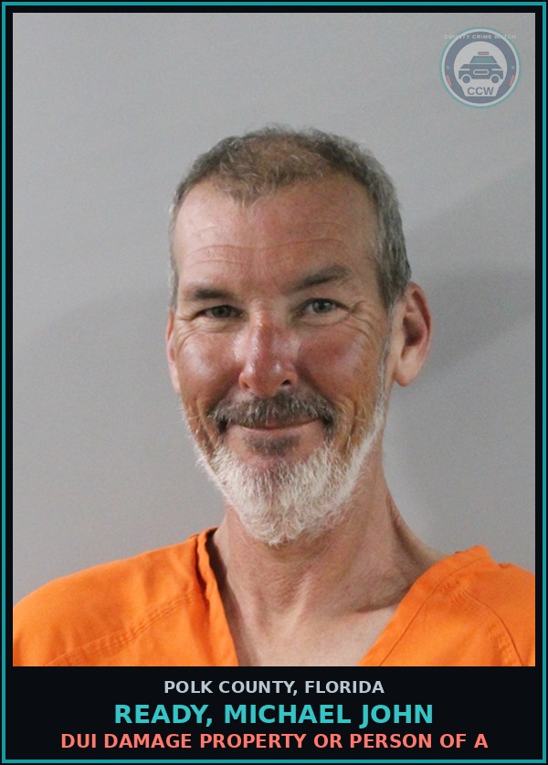 Booking mugshot of READY, MICHAEL JOHN in Polk County
