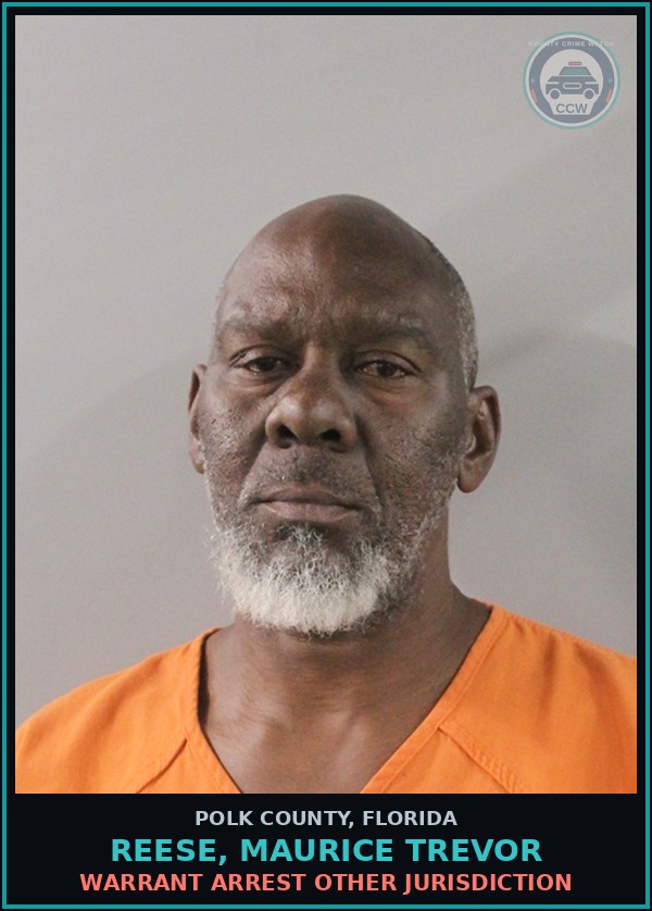 Booking mugshot of REESE, MAURICE TREVOR in Polk County