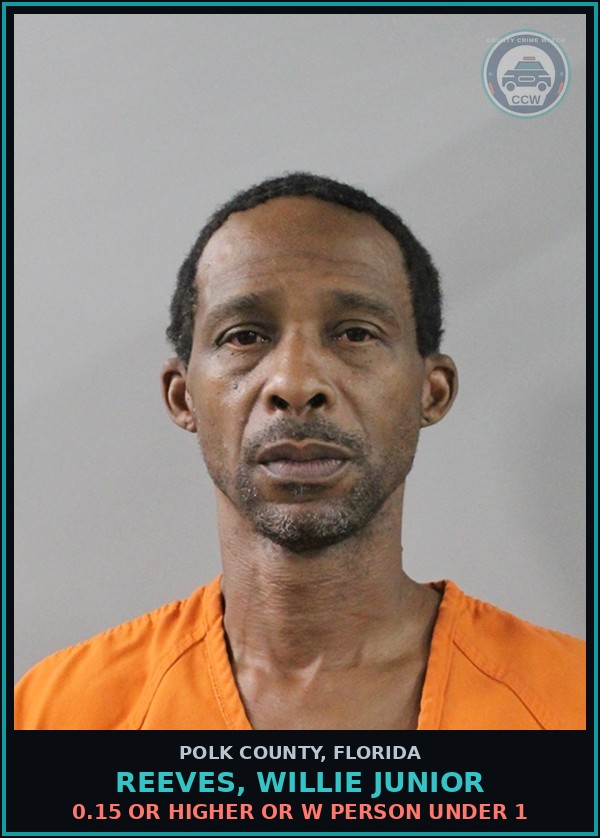 Booking mugshot of REEVES, WILLIE JUNIOR in Polk County