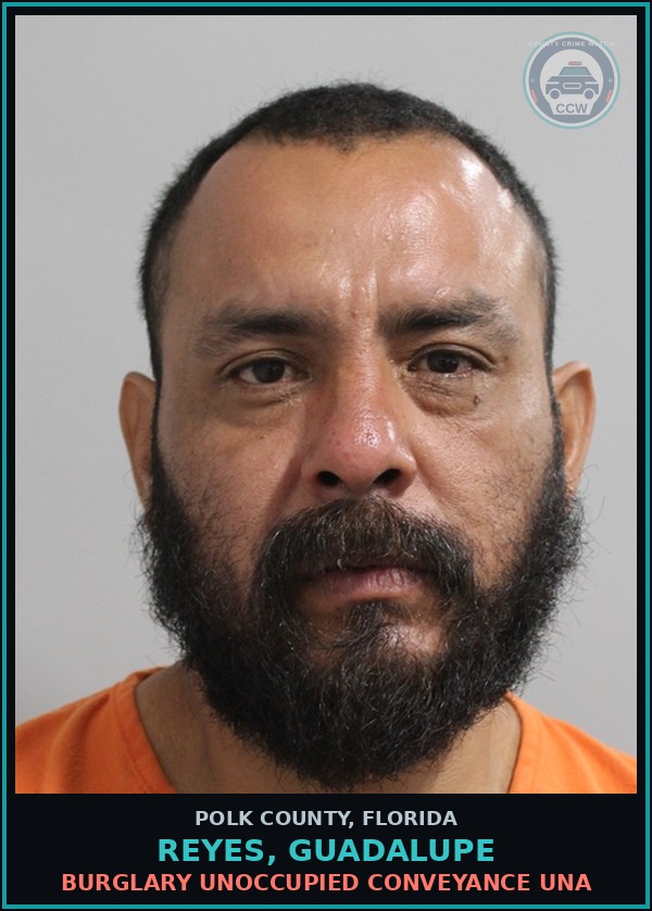 Booking mugshot of REYES, GUADALUPE in Polk County
