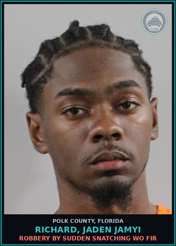 Booking mugshot of RICHARD, JADEN JAMYI in Polk County