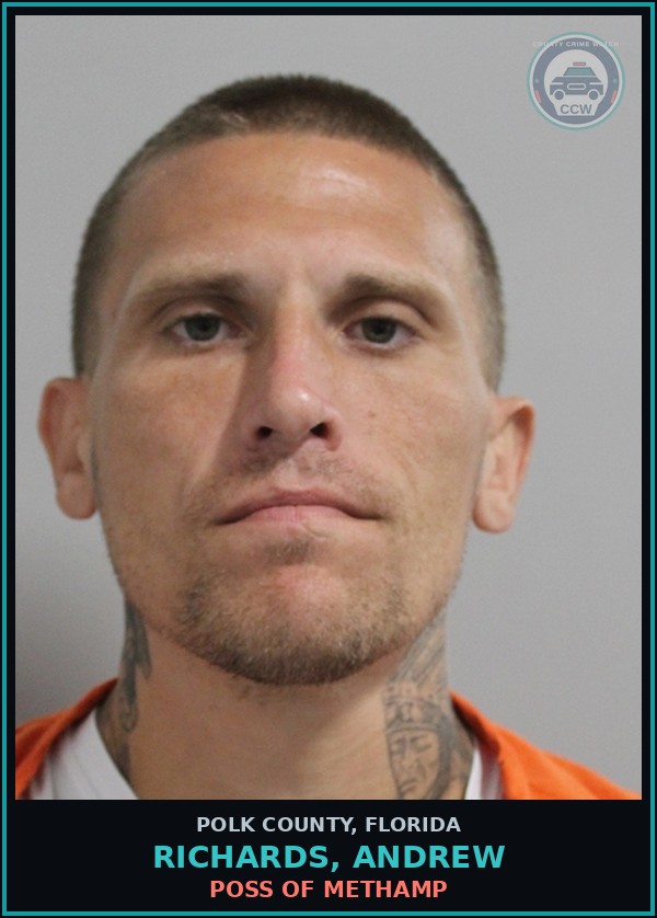 Booking mugshot of RICHARDS, ANDREW in Polk County
