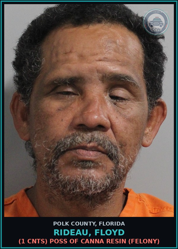 Booking mugshot of RIDEAU, FLOYD in Polk County