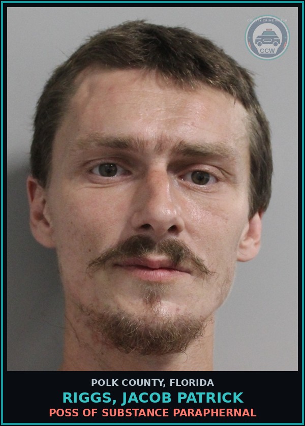 Booking mugshot of RIGGS, JACOB PATRICK in Polk County