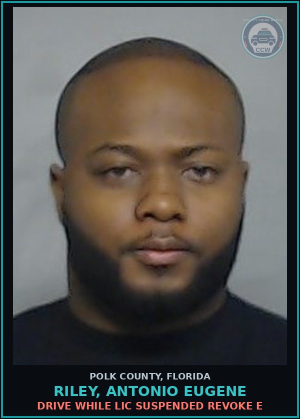 Booking mugshot of RILEY, ANTONIO EUGENE in Polk County