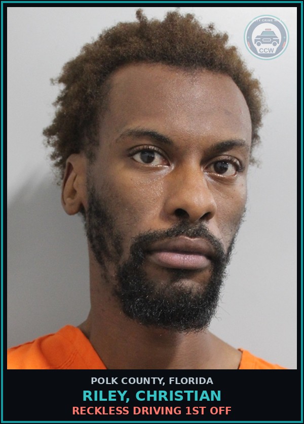 Booking mugshot of RILEY, CHRISTIAN in Polk County