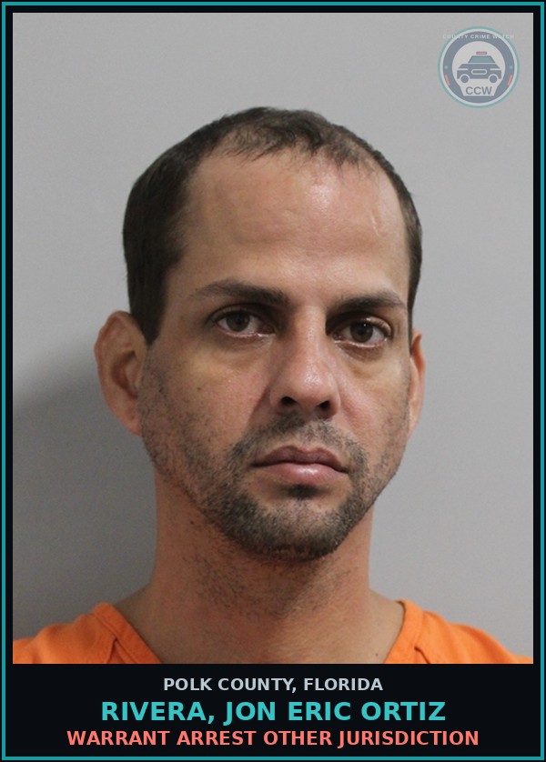 Booking mugshot of RIVERA, JON ERIC ORTIZ in Polk County