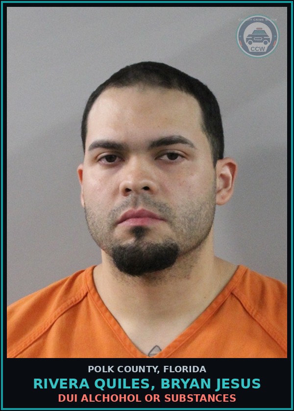 Booking mugshot of RIVERA QUILES, BRYAN JESUS in Polk County
