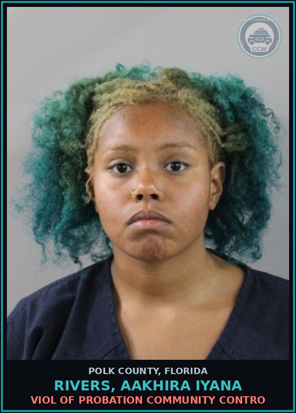 Booking mugshot of RIVERS, AAKHIRA IYANA in Polk County
