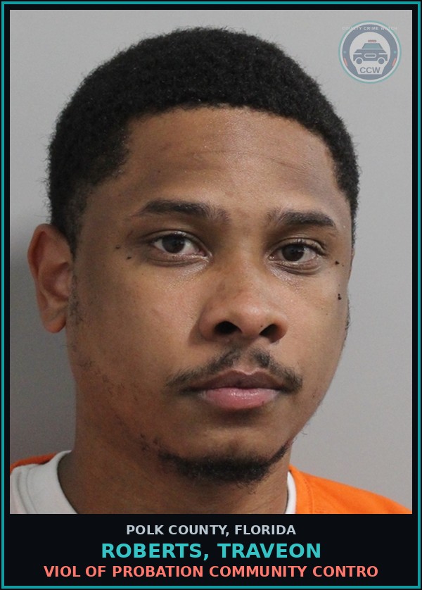 Booking mugshot of ROBERTS, TRAVEON in Polk County