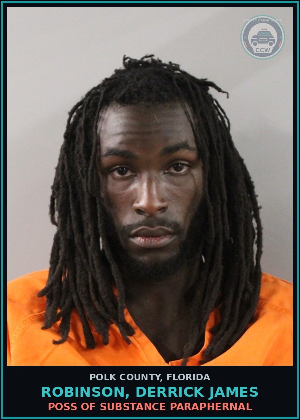 Booking mugshot of ROBINSON, DERRICK JAMES in Polk County