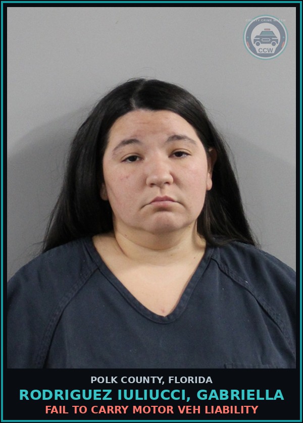 Booking mugshot of RODRIGUEZ IULIUCCI, GABRIELLA in Polk County