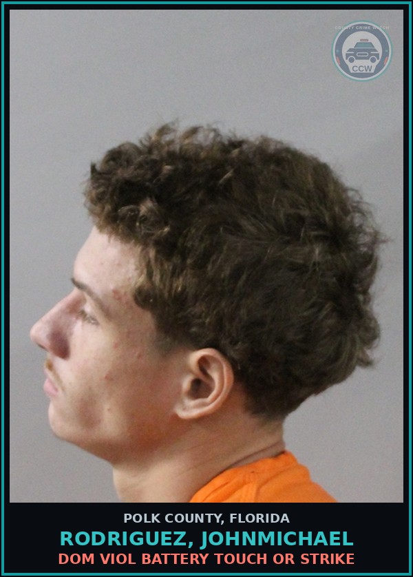 Booking mugshot of RODRIGUEZ, JOHNMICHAEL in Polk County