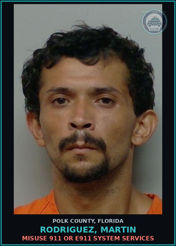 Booking mugshot of RODRIGUEZ, MARTIN in Polk County