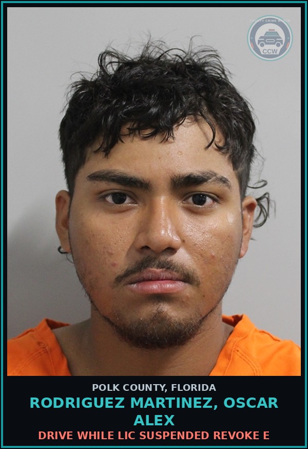 Booking mugshot of RODRIGUEZ MARTINEZ, OSCAR ALEX in Polk County