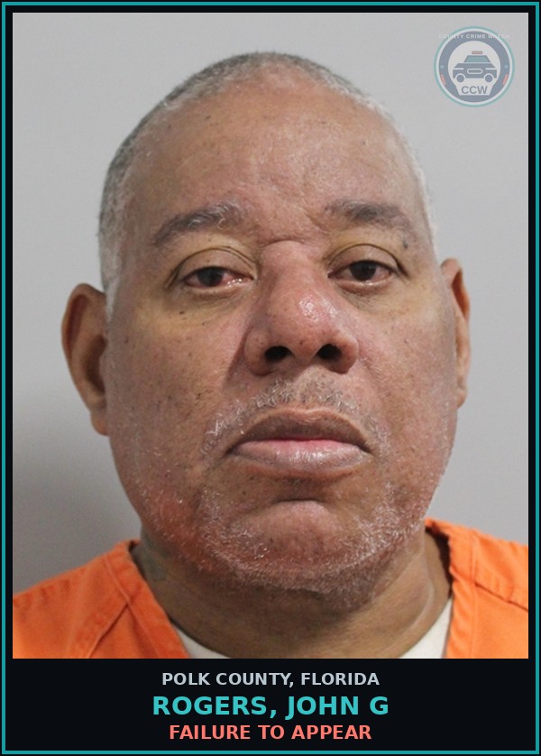 Booking mugshot of ROGERS, JOHN G in Polk County