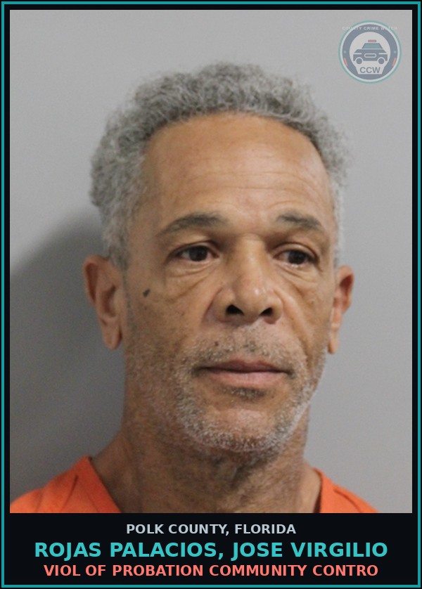 Booking mugshot of ROJAS PALACIOS, JOSE VIRGILIO in Polk County