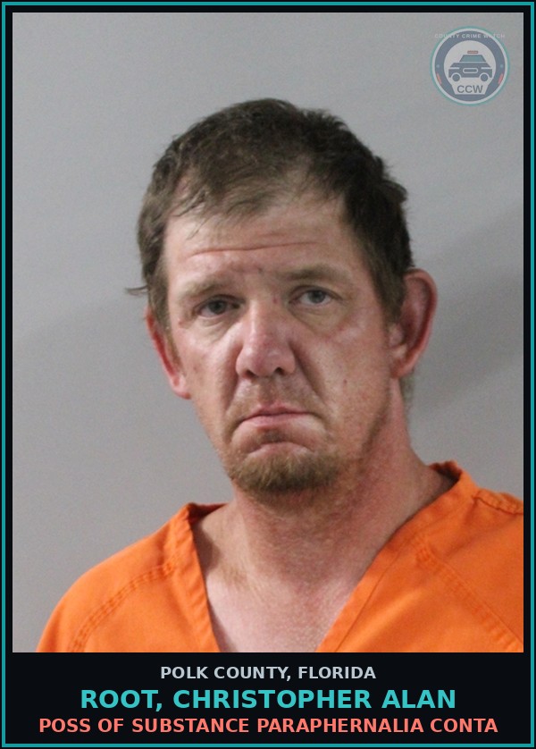 Booking mugshot of ROOT, CHRISTOPHER ALAN in Polk County