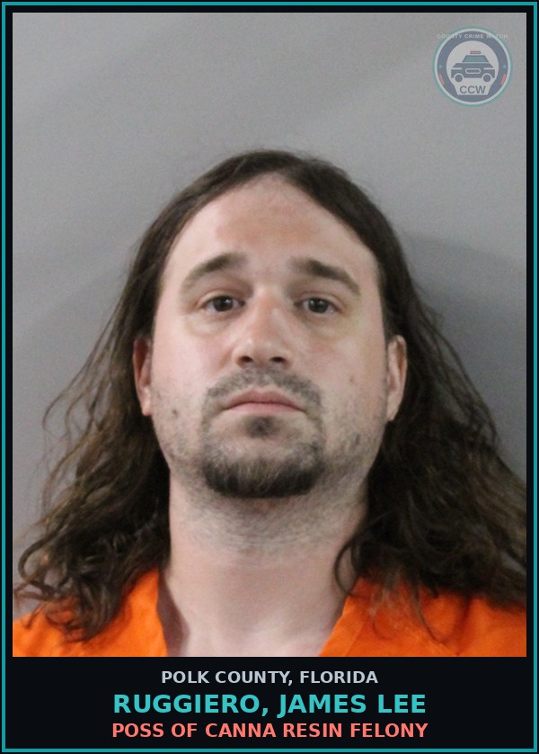 Booking mugshot of RUGGIERO, JAMES LEE in Polk County