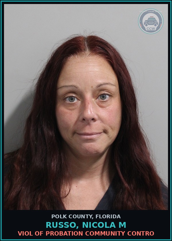 Booking mugshot of RUSSO, NICOLA M in Polk County