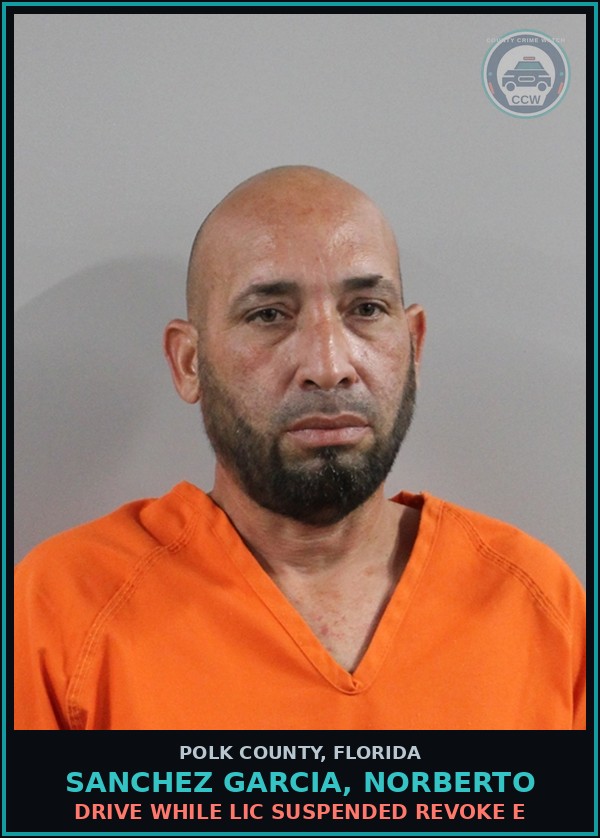Booking mugshot of SANCHEZ GARCIA, NORBERTO in Polk County