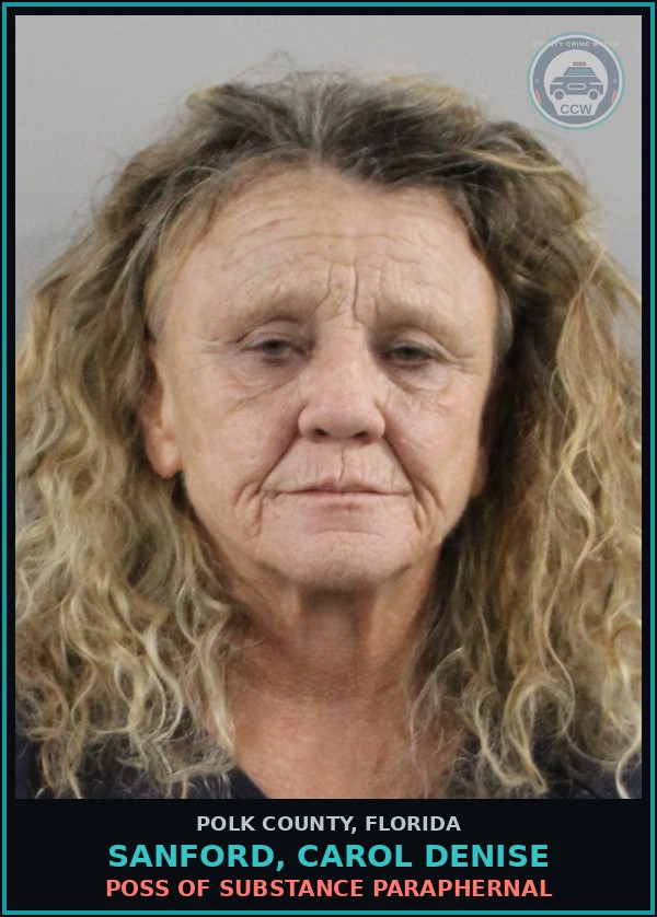Booking mugshot of SANFORD, CAROL DENISE in Polk County