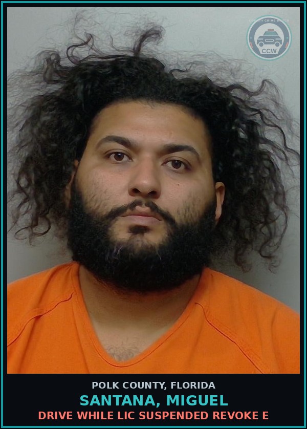 Booking mugshot of SANTANA, MIGUEL in Polk County